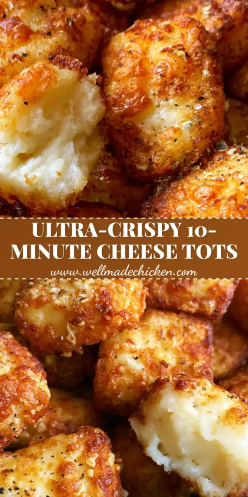 Cottage Cheese Tots with a Crispy Toasted Parmesan Crust 3 A towering pile of golden-brown cottage cheese tots with visible parmesan crust and black pepper specks. (cottage cheese tots)
