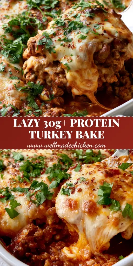 High Protein Ground Turkey Casserole: The Ultimate Healthy Comfort Food 4 A steaming High Protein Ground Turkey Casserole in a white ceramic dish with melted bubbling mozzarella, golden cheddar spots, and fresh parsley garnish.